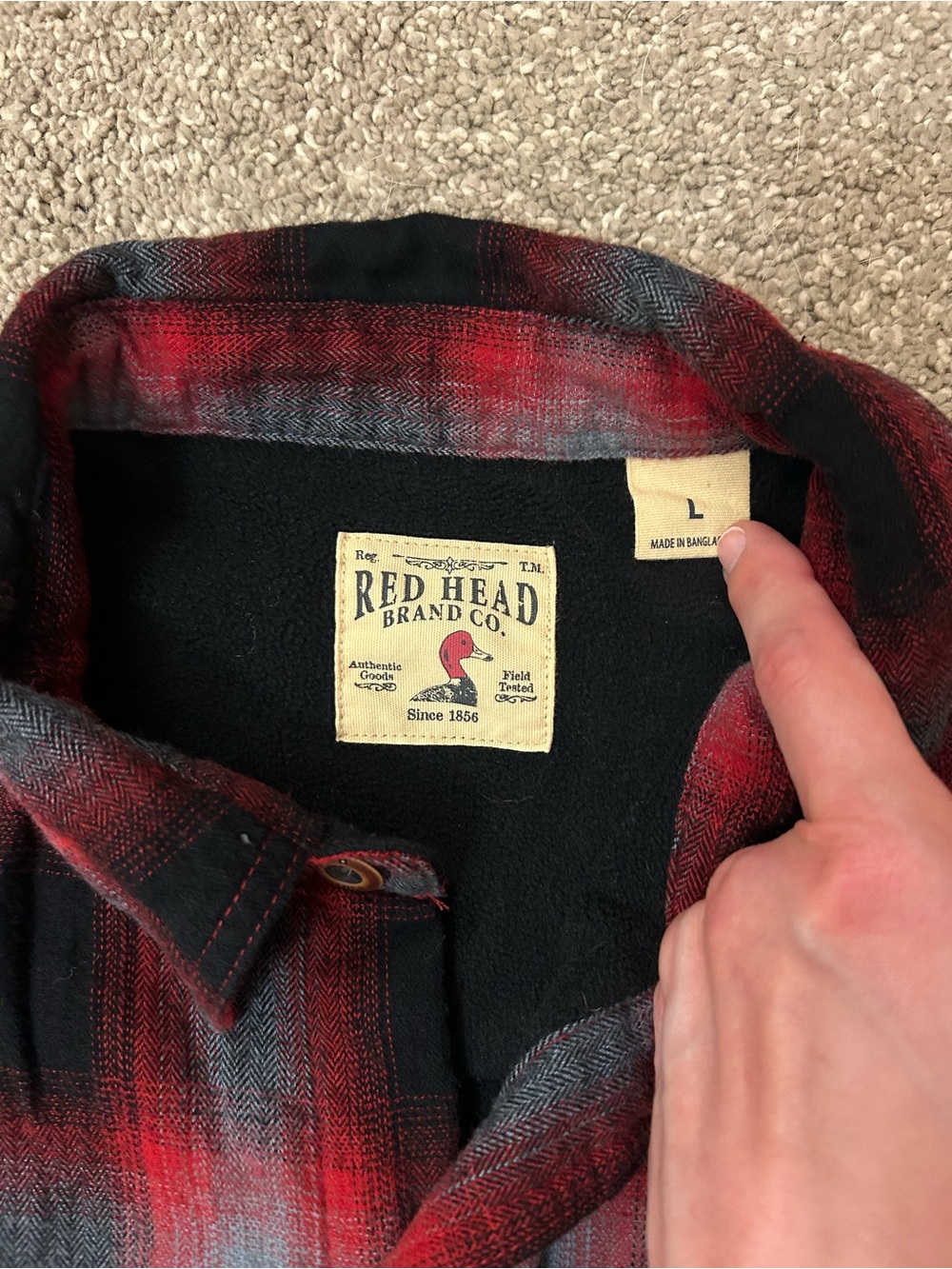 RedHead Button Down Flannel Jacket - Picture 3 of 7